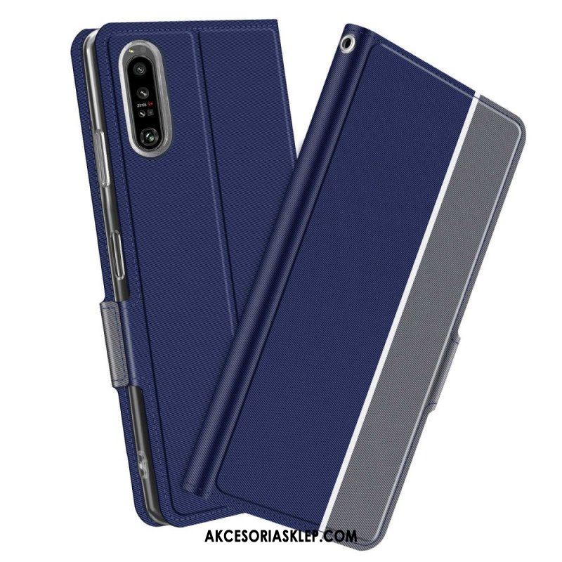 Etui Na Telefon do Sony Xperia 1 IV Etui Folio Dwukolorowy Baiyu