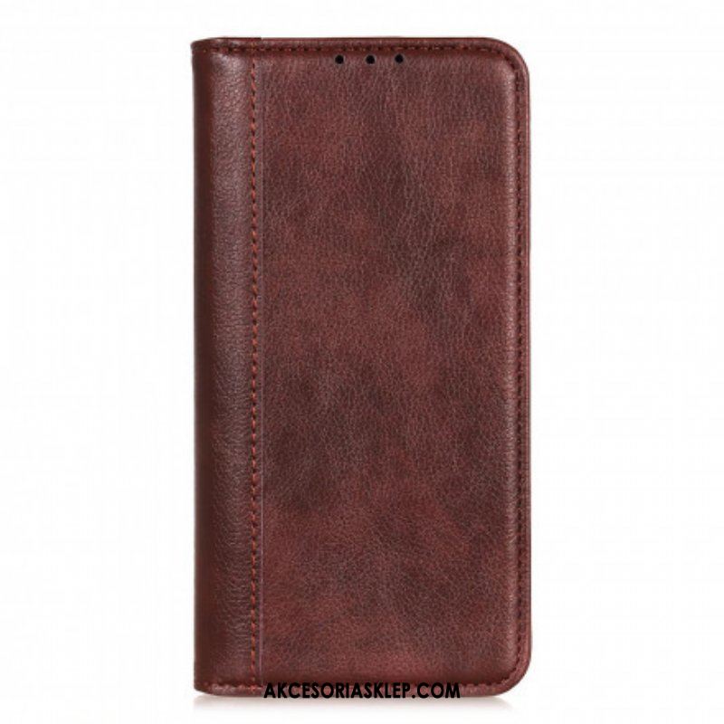 Etui Na Telefon do Xiaomi Redmi Note 10 / 10S Etui Folio Wersja Ze Skóry Split Litchi