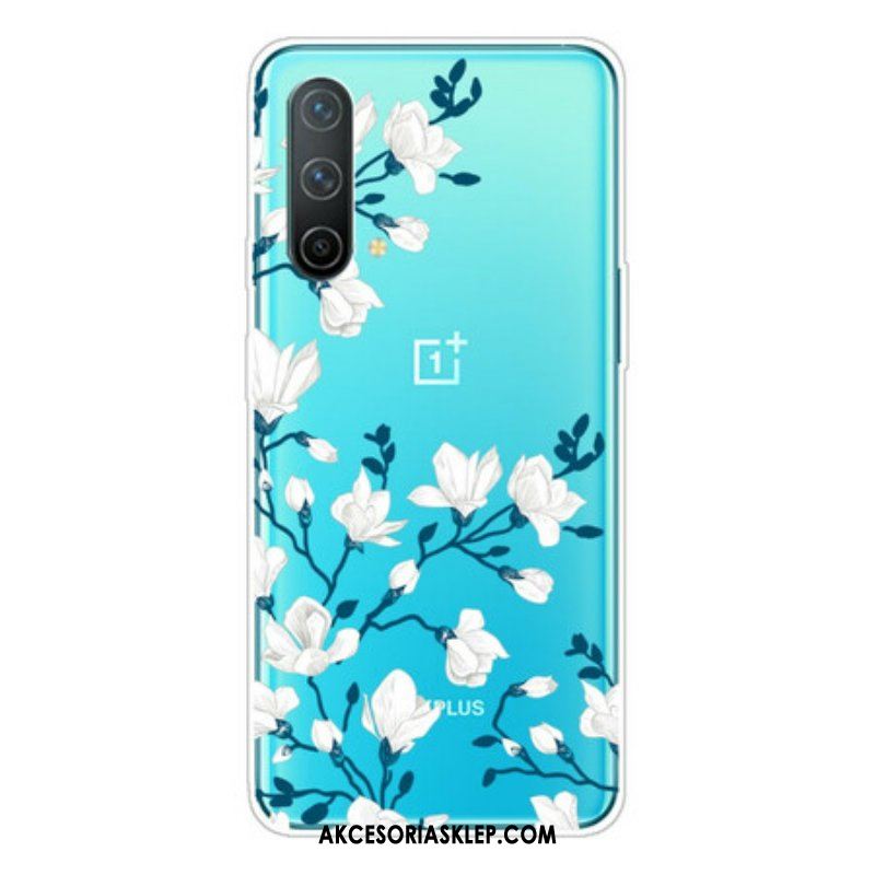 Etui do OnePlus Nord CE 5G Białe Kwiaty