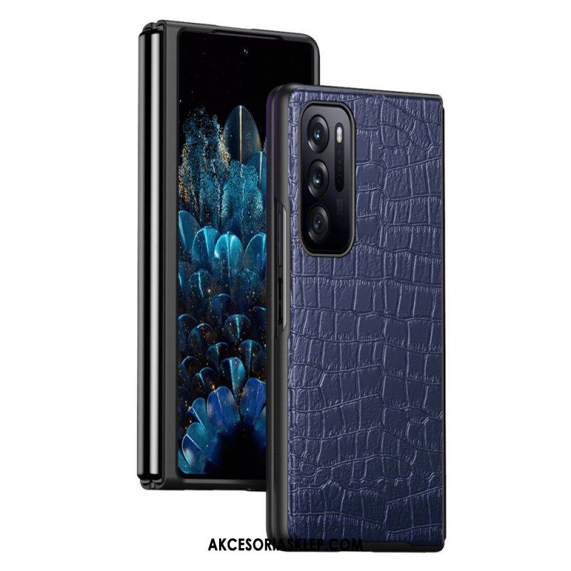 Etui do Oppo Find N Efekt Skóry Krokodyla