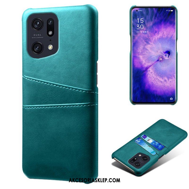 Etui do Oppo Find X5 Pro Etui Na Karty Z Efektem Skóry