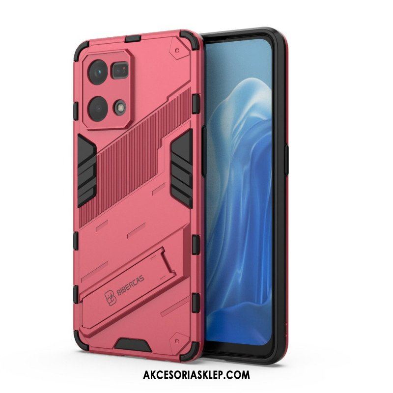 Etui do Oppo Reno 7 Zdejmowany Stojak W Dwóch Pozycjach Bez Użycia Rąk