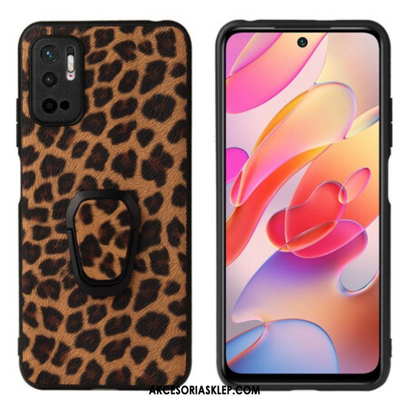 Etui do Poco M3 Pro 5G Wsparcie Leopard Ring