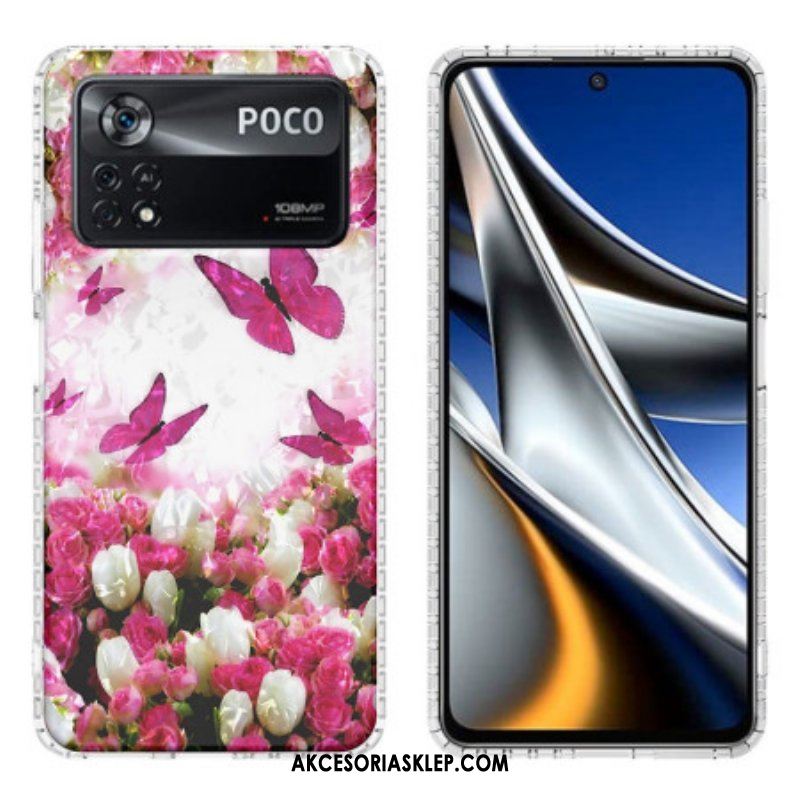 Etui do Poco X4 Pro 5G Stylowe Motyle