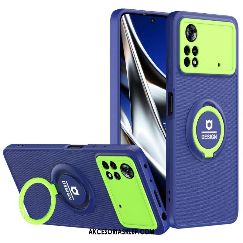 Etui do Poco X4 Pro 5G Wsparcie Pierścienia Dwukolorowego