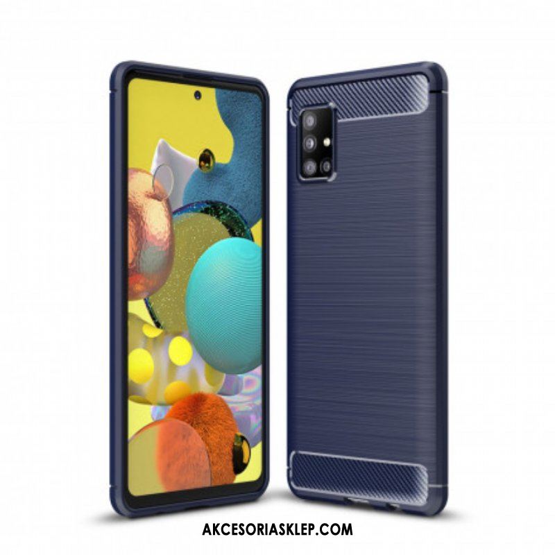 Etui do Samsung Galaxy A51 5G Szczotkowane Włókno Węglowe