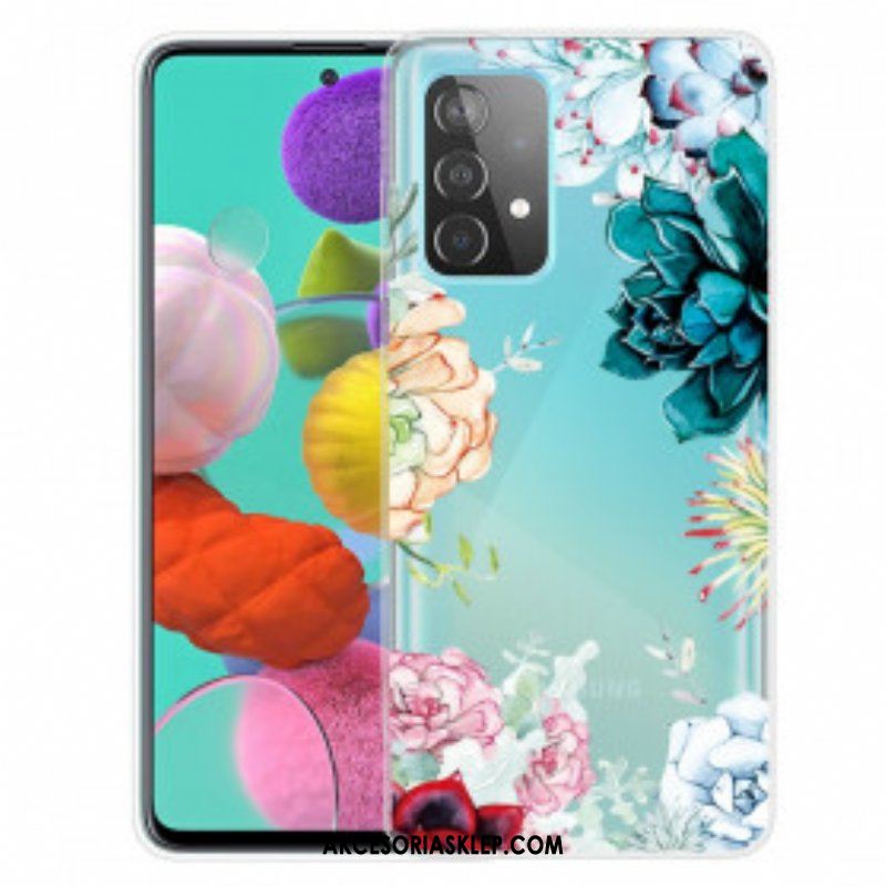 Etui do Samsung Galaxy A52 4G / A52 5G / A52s 5G Akwarela Kwiaty