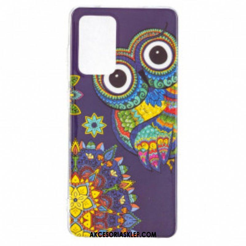 Etui do Samsung Galaxy A52 4G / A52 5G / A52s 5G Fluorescencyjna Mandala Sowa