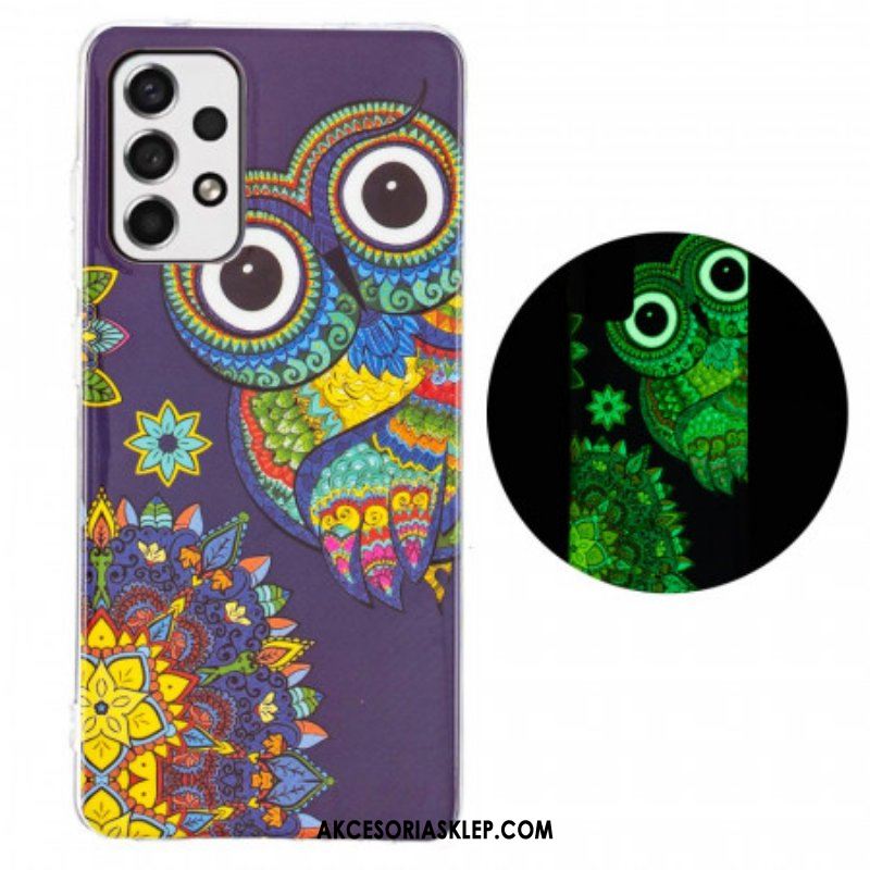 Etui do Samsung Galaxy A53 5G Fluorescencyjna Mandala Sowa