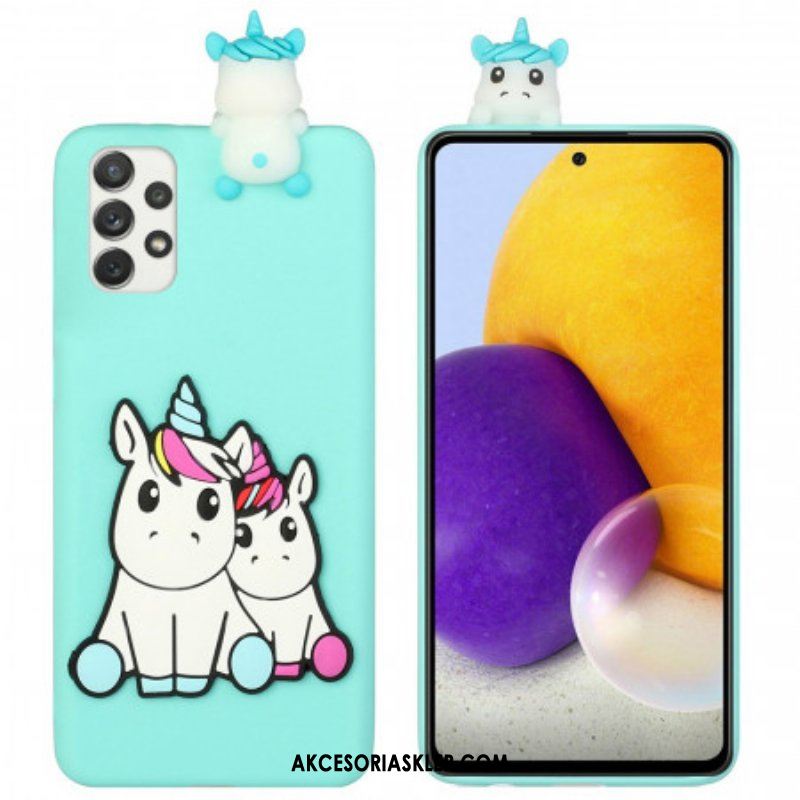 Etui do Samsung Galaxy A53 5G Jednorożce 3d