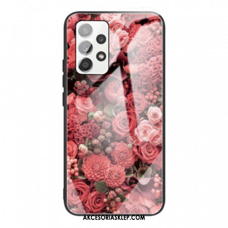 Etui do Samsung Galaxy A53 5G Szkło Hartowane W Kwiaty Róży