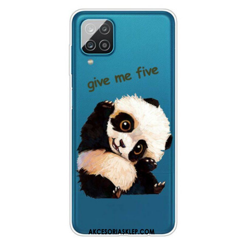 Etui do Samsung Galaxy M12 / A12 Bezszwowa Panda Daje Mi Pięć