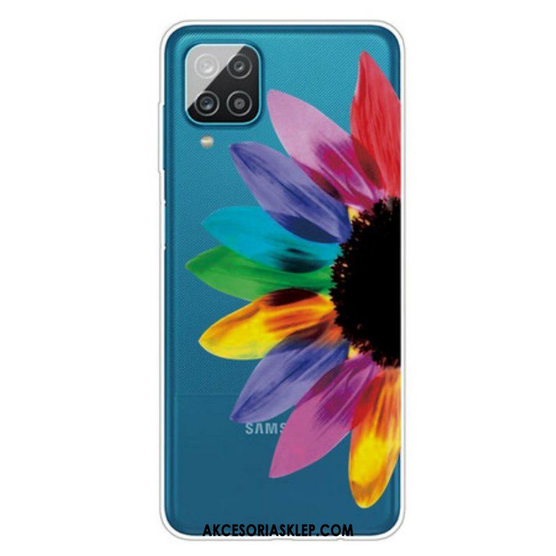 Etui do Samsung Galaxy M12 / A12 Kolorowy Kwiat