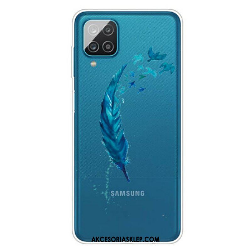 Etui do Samsung Galaxy M12 / A12 Piękne Piórko