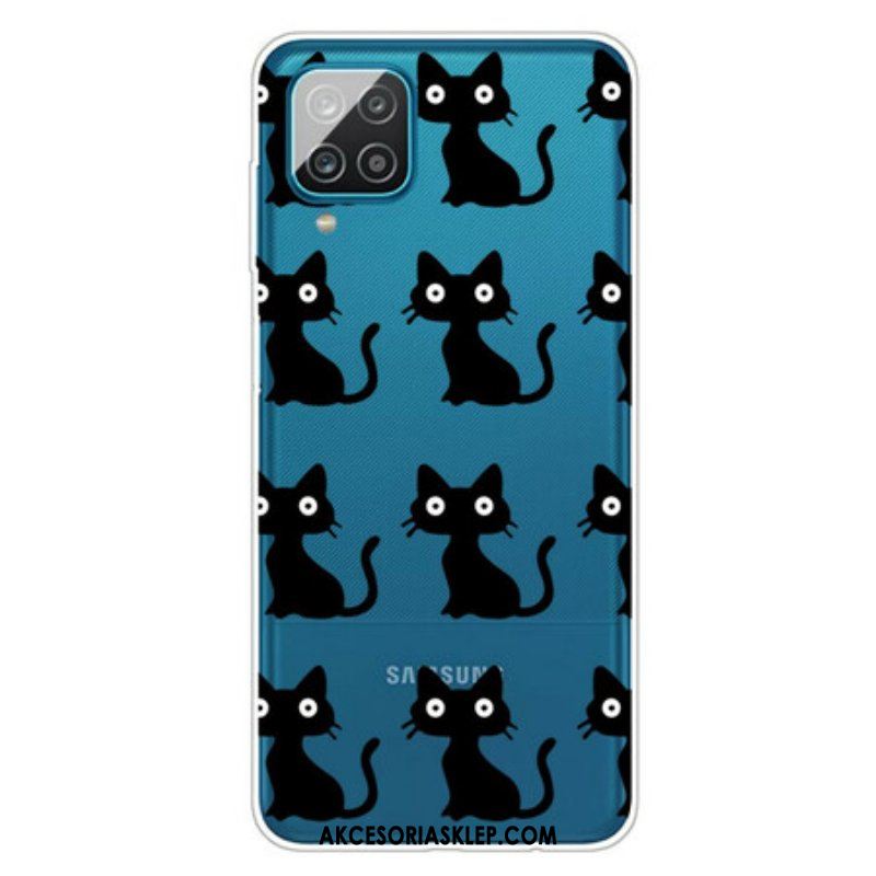 Etui do Samsung Galaxy M12 / A12 Wiele Czarnych Kotów