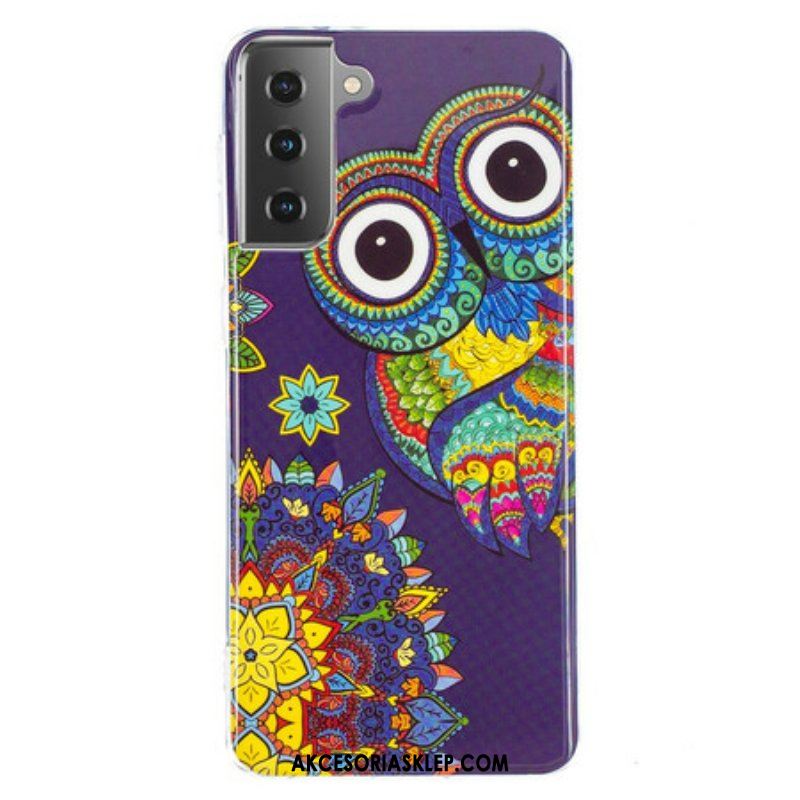 Etui do Samsung Galaxy S21 5G Fluorescencyjna Mandala Sowa