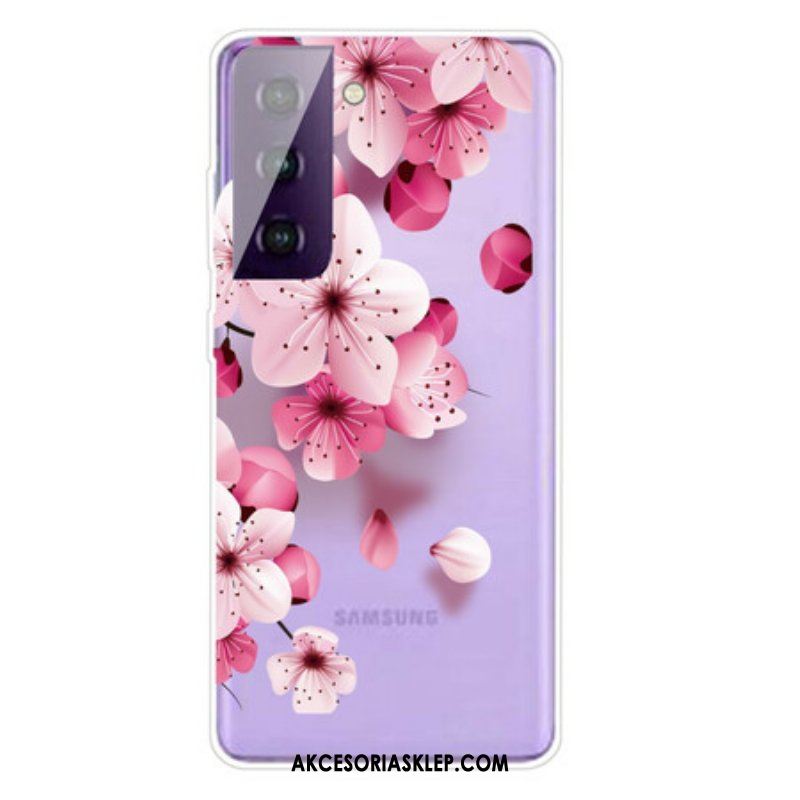 Etui do Samsung Galaxy S21 5G Małe Różowe Kwiaty