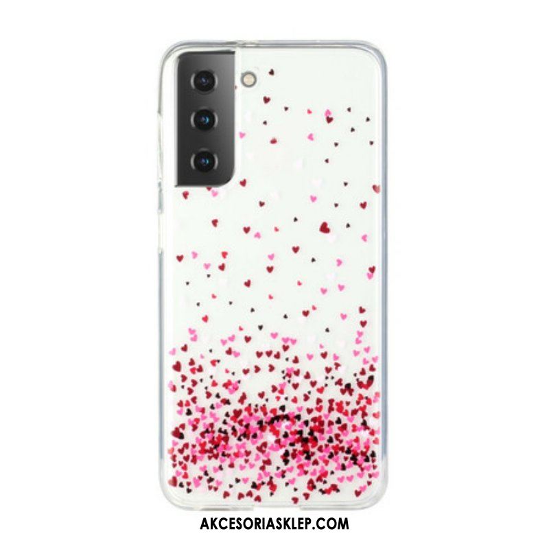 Etui do Samsung Galaxy S21 Plus 5G Bezszwowe Wiele Czerwonych Serc