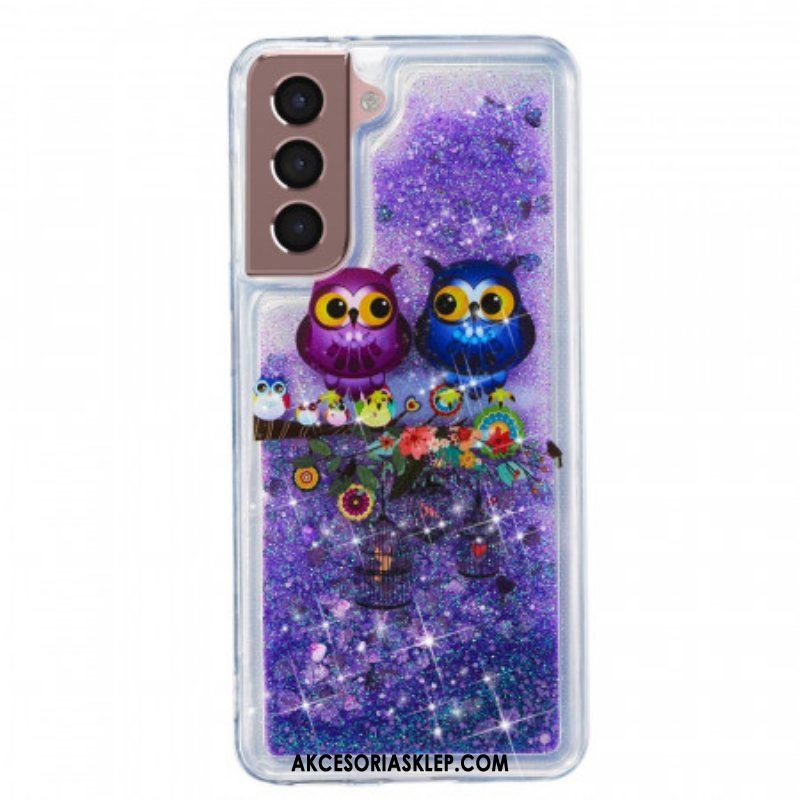 Etui do Samsung Galaxy S22 5G Błyszczące Sowy