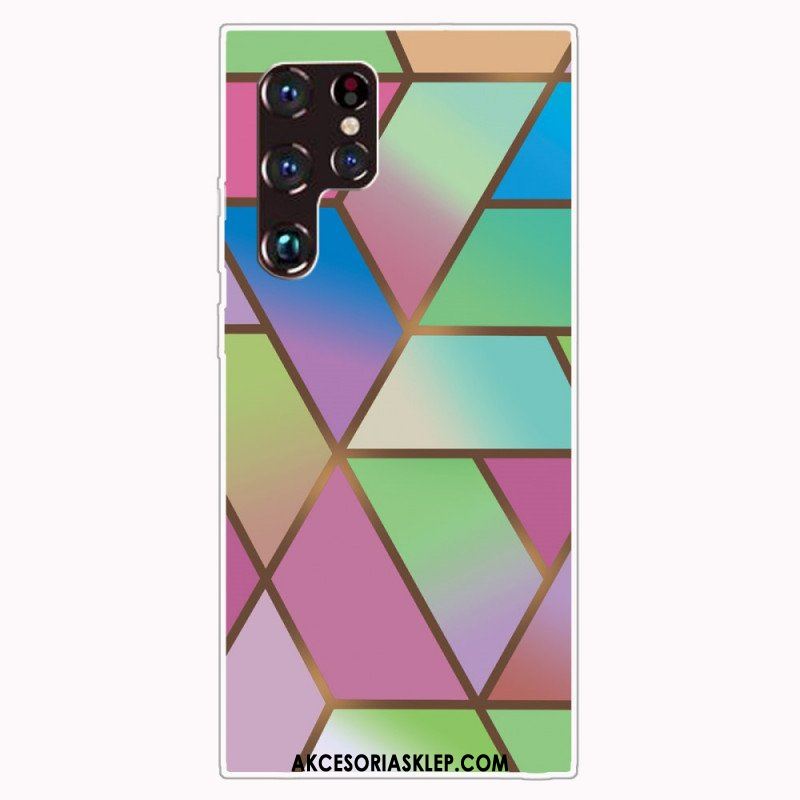 Etui do Samsung Galaxy S22 Ultra 5G Geometryczny Marmur