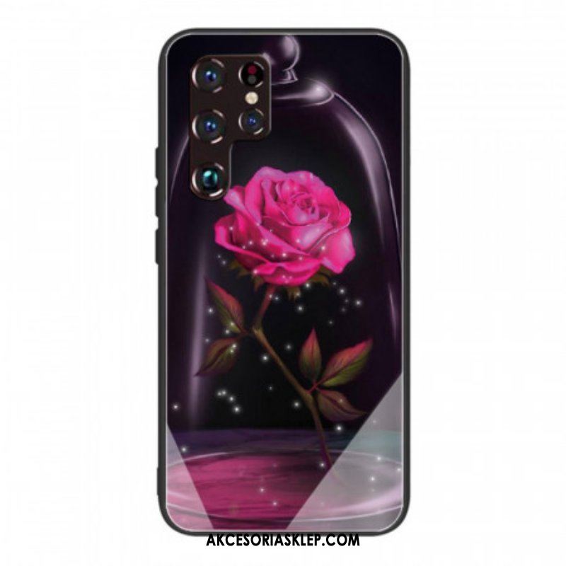Etui do Samsung Galaxy S22 Ultra 5G Magiczne Różowe Szkło Hartowane