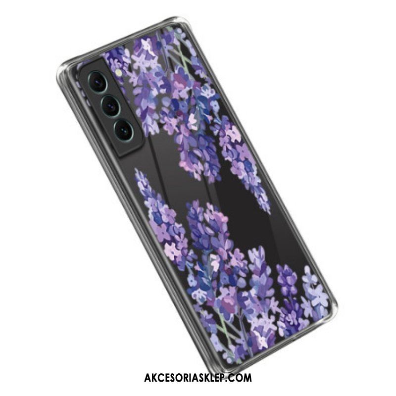 Etui do Samsung Galaxy S23 5G Bezszwowe Purpurowe Kwiaty