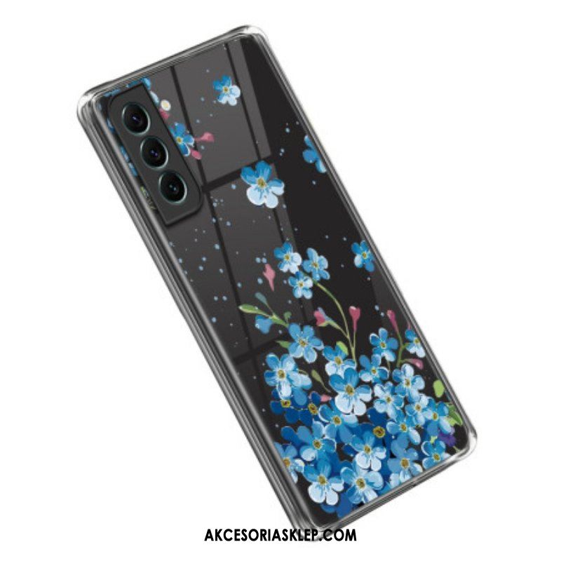 Etui do Samsung Galaxy S23 5G Niebieskie Kwiaty