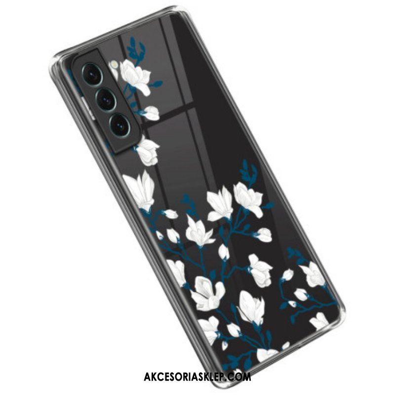 Etui do Samsung Galaxy S23 Plus 5G Bezszwowi Biali Kwiaty