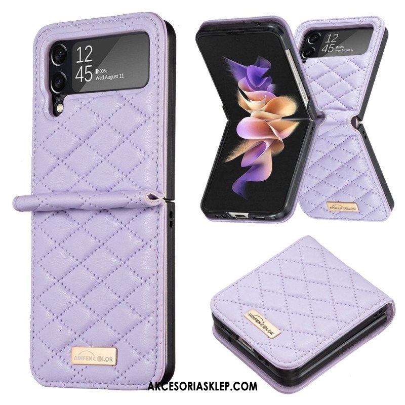 Etui do Samsung Galaxy Z Flip 4 Etui Folio Kolor Pikowany Binfen