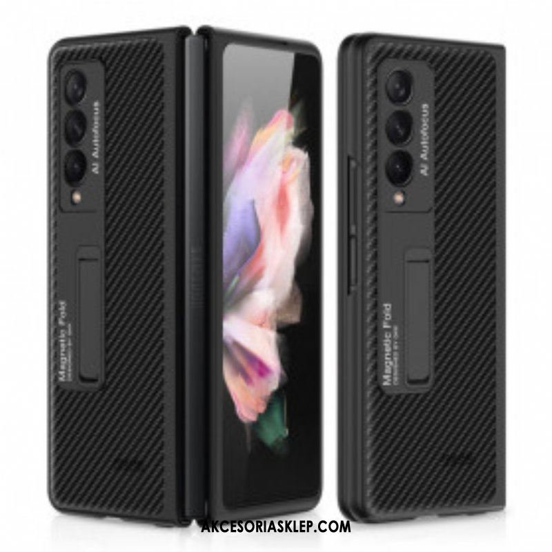 Etui do Samsung Galaxy Z Fold 3 5G Wsparcie Z Włókna Węglowego Gkk