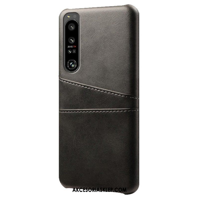 Etui do Sony Xperia 1 IV Etui Na Karty Z Efektem Skóry