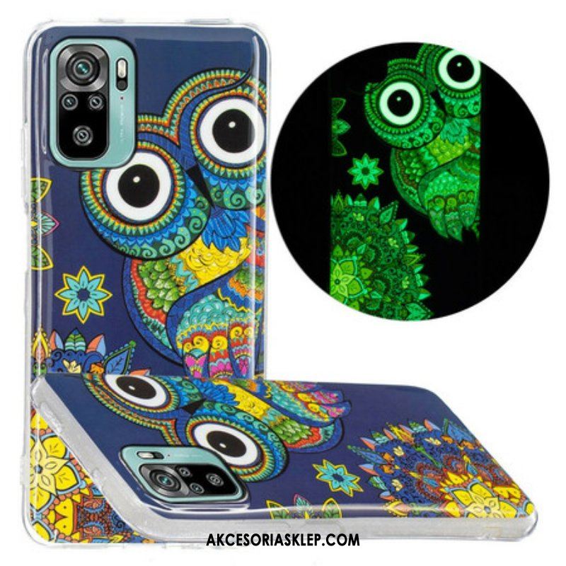 Etui do Xiaomi Redmi Note 10 / 10S Fluorescencyjna Mandala Sowa