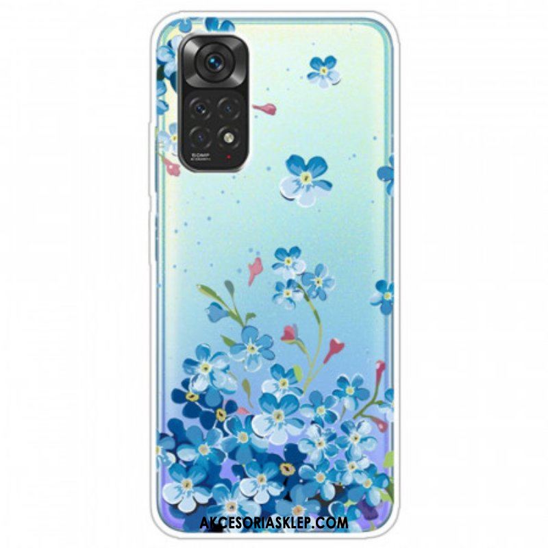Etui do Xiaomi Redmi Note 11 Pro / 11 Pro 5G Bukiet Niebieskich Kwiatów