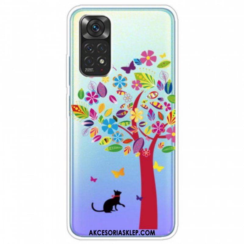 Etui do Xiaomi Redmi Note 11 Pro / 11 Pro 5G Kot Pod Kolorowym Drzewem