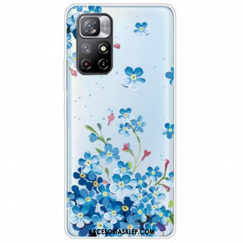 Etui do Xiaomi Redmi Note 11 Pro Plus 5G Bukiet Niebieskich Kwiatów
