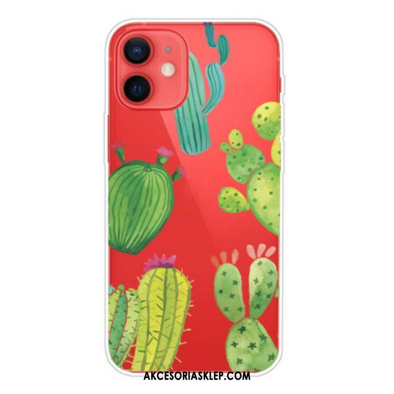 Etui do iPhone 13 Mini Akwarela Kaktusy