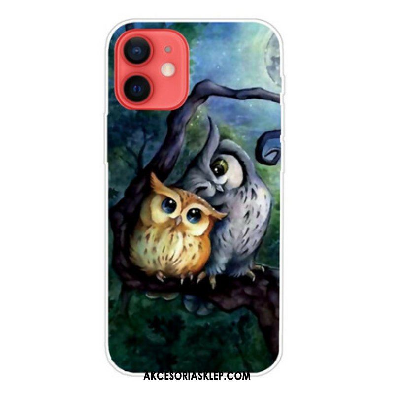 Etui do iPhone 13 Mini Malowanie Sów