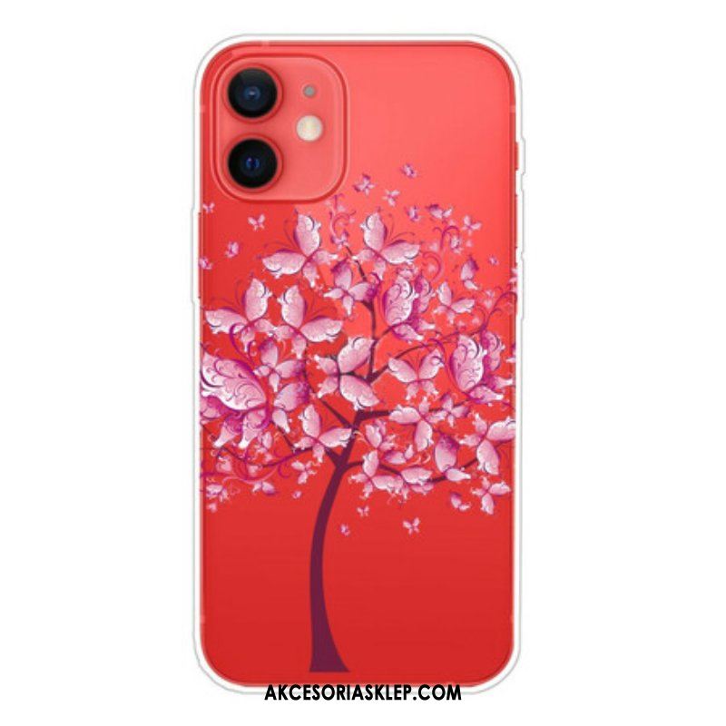 Etui do iPhone 13 Mini Różowy Wierzchołek Drzewa
