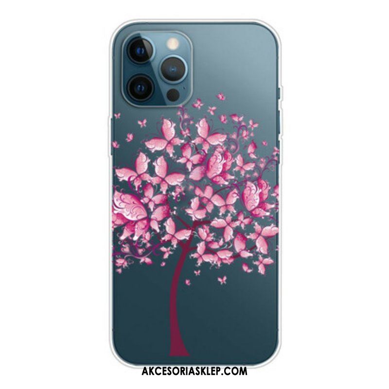 Etui do iPhone 13 Pro Różowy Wierzchołek Drzewa