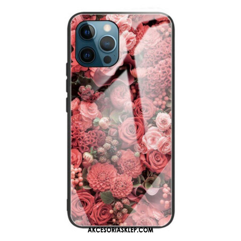 Etui do iPhone 13 Pro Szkło Hartowane W Kwiaty Róży