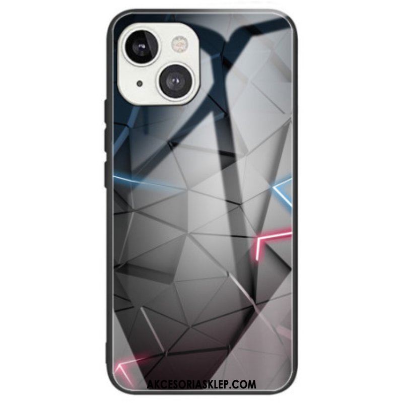 Etui do iPhone 14 Geometryczne Szkło Hartowane