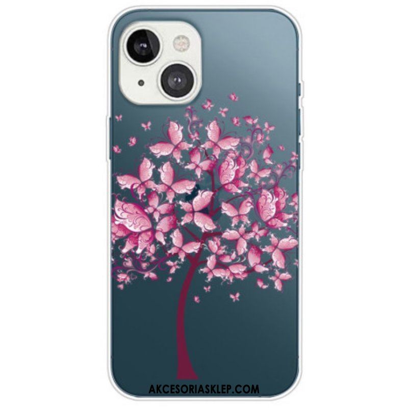Etui do iPhone 14 Plus Przezroczyste Drzewo Motyli