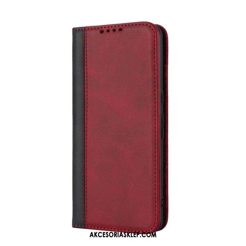 Flip Kotelot Google Pixel 8 Pro Etui Na Telefon Dwukolorowy Efekt Skóry