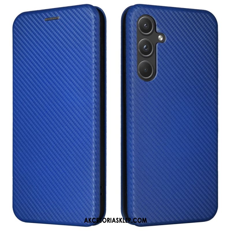 Flip Kotelot Samsung Galaxy A55 5g Etui Na Telefon Tekstura Włókna Węglowego