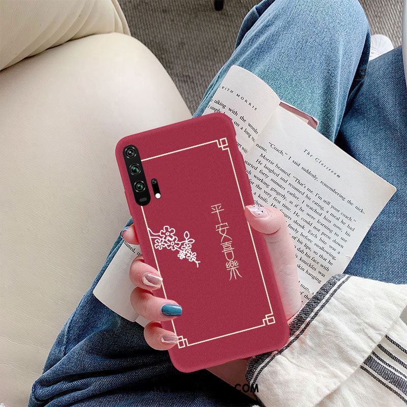 Futerał Honor 20 Pro Czerwony Cienkie Anti-fall Młodzież Nubuku Pokrowce Online