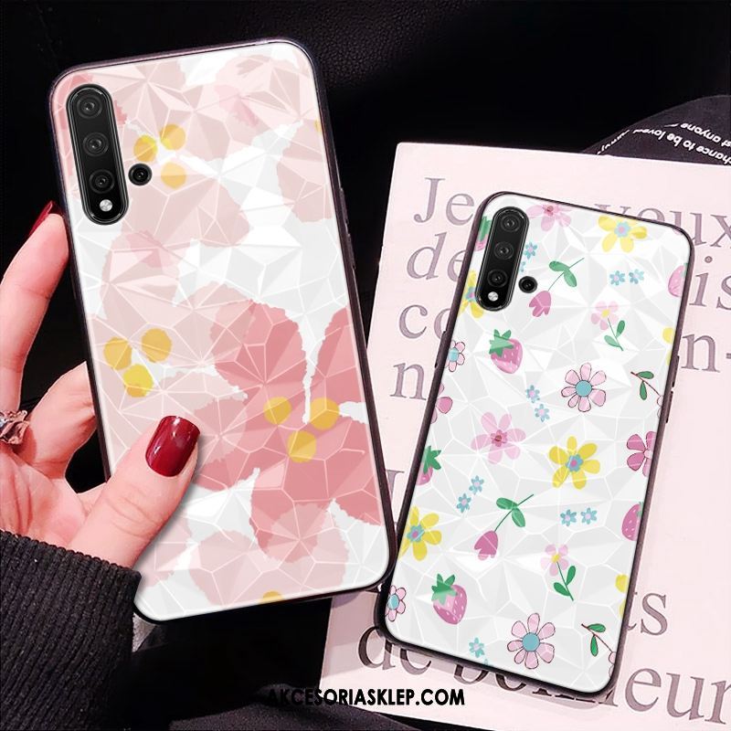 Futerał Huawei Nova 5t Różowe All Inclusive Kształt Diamentu Wzór Telefon Komórkowy Obudowa Tanie