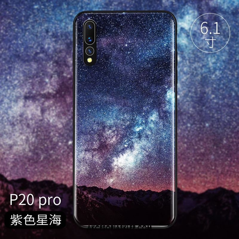 Futerał Huawei P20 Pro Telefon Komórkowy Silikonowe Czerwony Netto Szkło Purpurowy Pokrowce Tanie