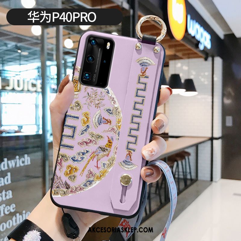 Futerał Huawei P40 Pro Wzór Purpurowy Vintage Tendencja Silikonowe Etui Dyskont