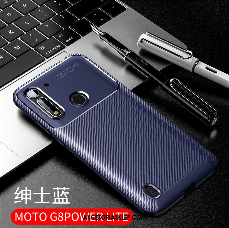 Futerał Moto G8 Power Lite Niebieski Biznes Ochraniacz Anti-fall All Inclusive Etui Tanie