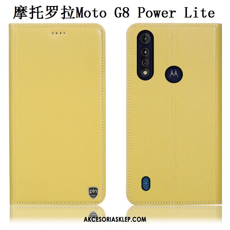 Futerał Moto G8 Power Lite Telefon Komórkowy Ochraniacz Wzór Anti-fall Żółty Pokrowce Online